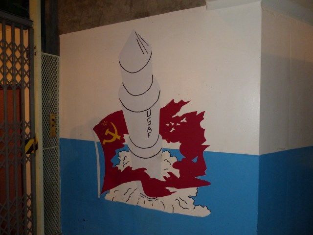 Notice the missle is shooting through the Soviet flag