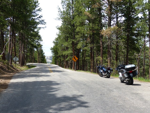 The bikes and Mt. Rushmore